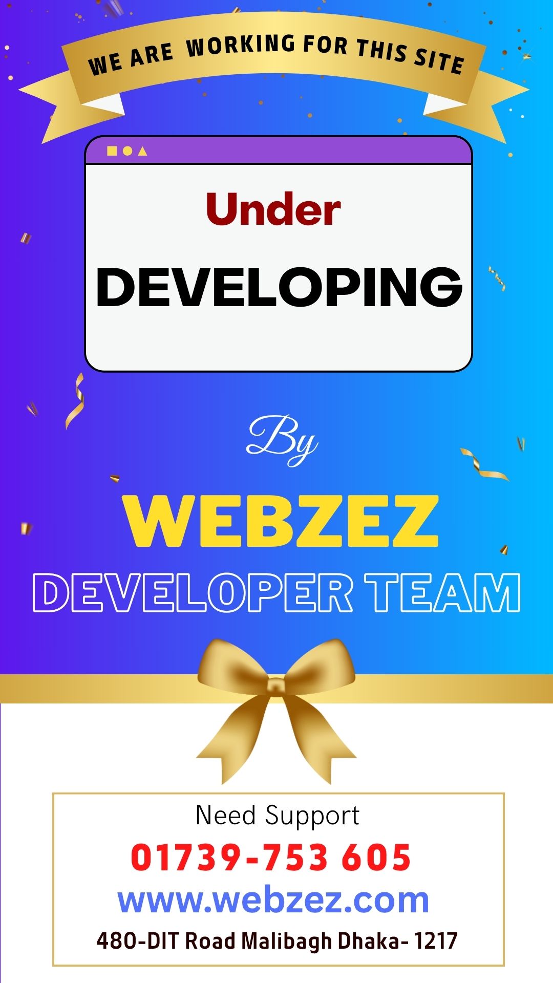 webzez developing banner